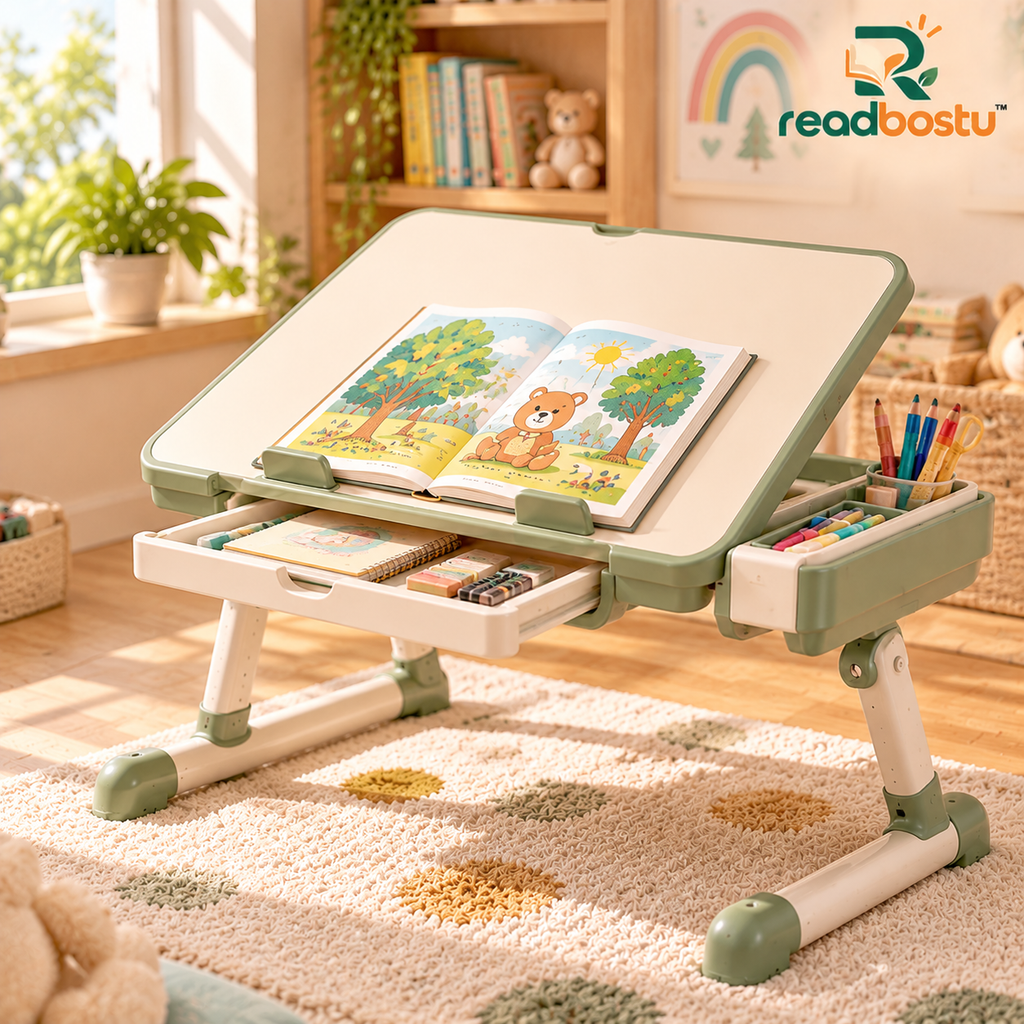 readbostu™ Foldable Study Table