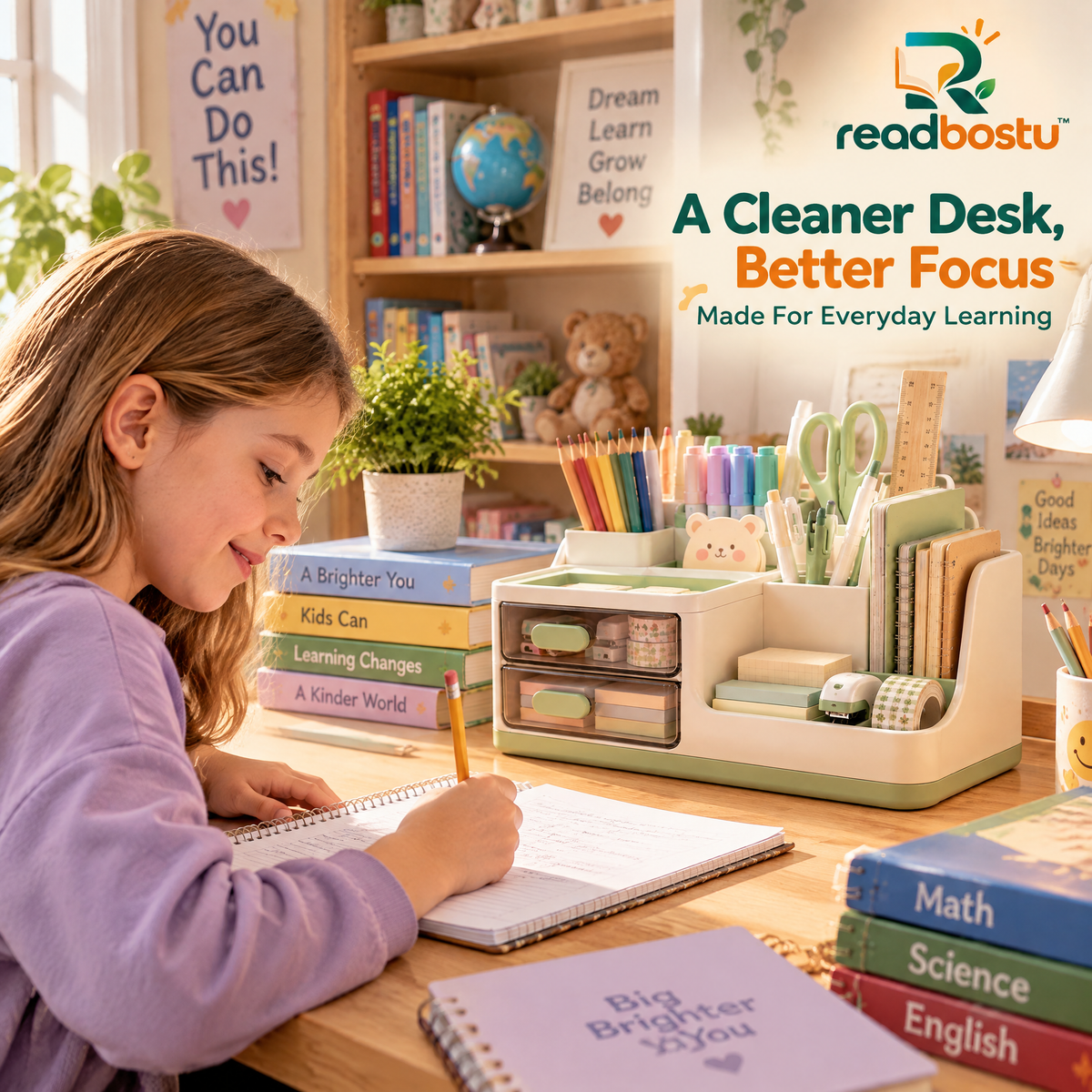 readbostu™ Desktop Stationery Organizer
