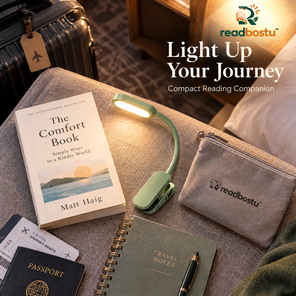 readbostu™ Clip-On Book Light