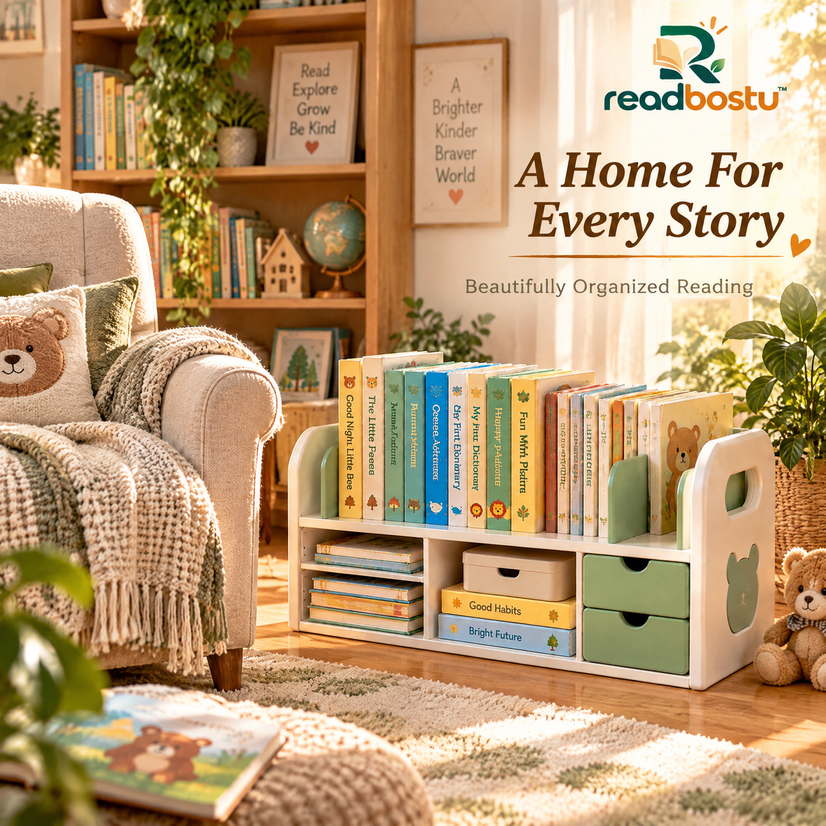 readbostu™ Desktop Book Rack